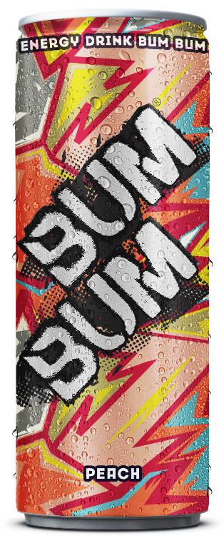 Canette BUM BUM Energy Drink Peach