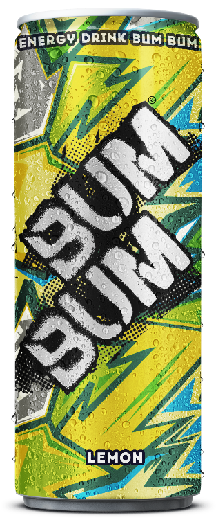 BUM BUM Energy Drink Lemon can